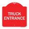 Signmission Traffic Entrance Sign Truck Entrance, Red & White Aluminum Sign, 18" x 18", RW-1818-22791 A-DES-RW-1818-22791 - alternate 1